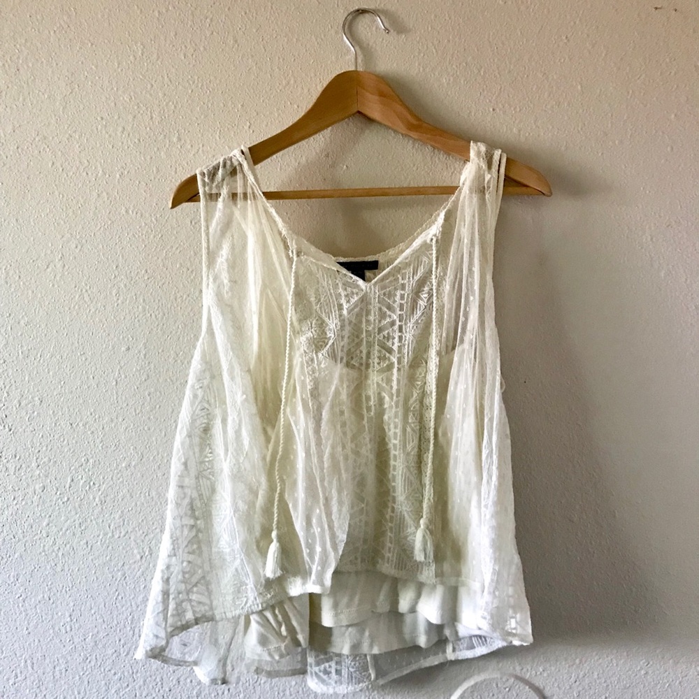 White Boho Top